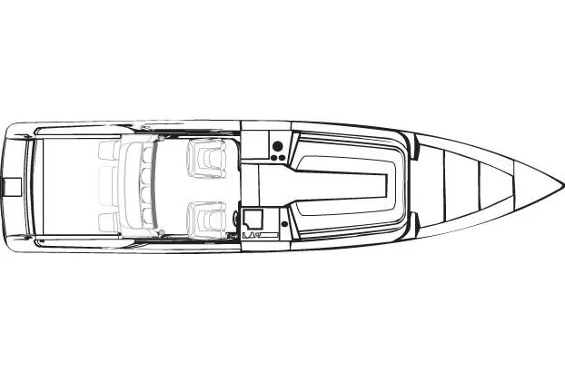 Slide: The Image of Manufacturer Provided Image: 2017 Formula 353 FASTech boat layout diagram, top view. - 11
