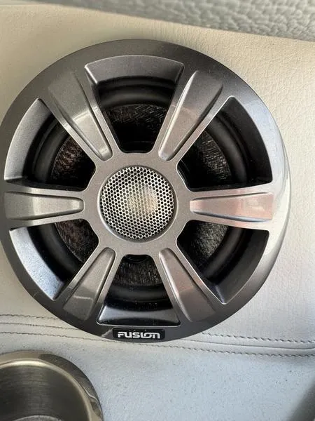 Slide: The Image of Fusion speaker on 2020 Regal 26 OBX boat interior. - 14