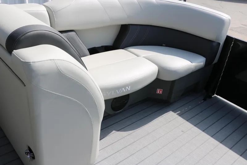 Slide: The Image of Luxurious seating on 2026 Sylvan Mirage Cruise 8520 CLZ DH pontoon boat. - 24