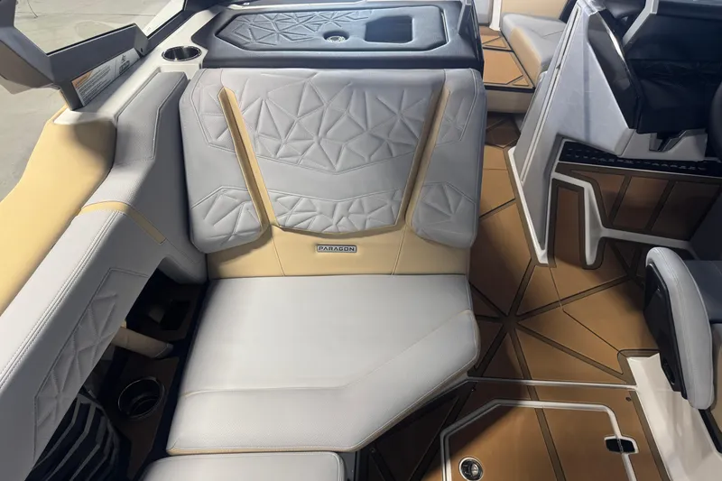 Slide: The Image of 2026 Nautique Super Air Nautique G23 Paragon interior with luxurious seating and modern design. - 10
