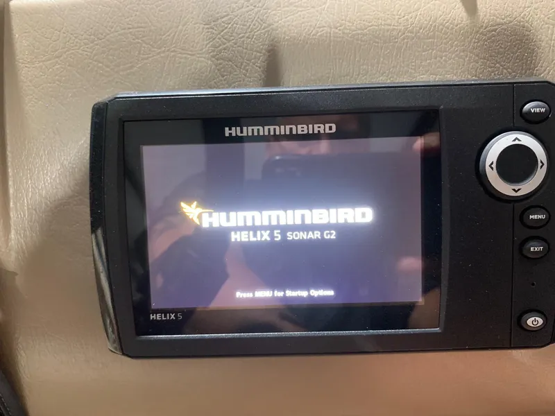 Slide: The Image of Humminbird Helix 5 Sonar G2 display on 2010 Bennington 2250RCW boat dashboard. - 24