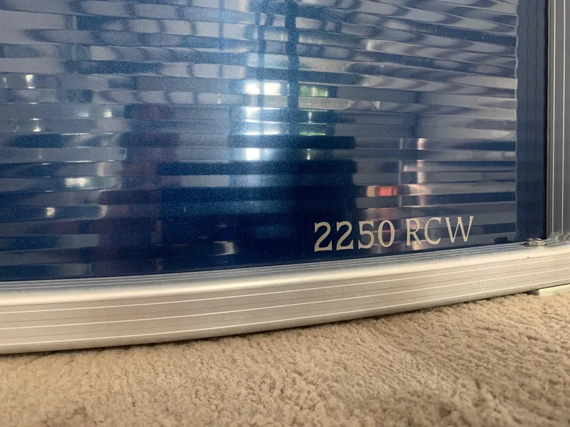 Slide: The Image of Blue Bennington 2250RCW boat panel with model number, 2010. - 4