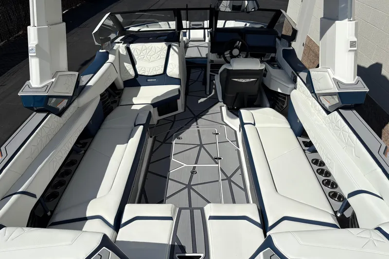Slide: The Image of 2026 Nautique Super Air Nautique G25 Paragon interior with luxurious seating and modern design. - 6