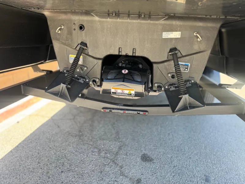 Slide: The Image of 2023 Sea-Doo Switch Cruise 21 underside view, showcasing mechanical components and design details. - 8