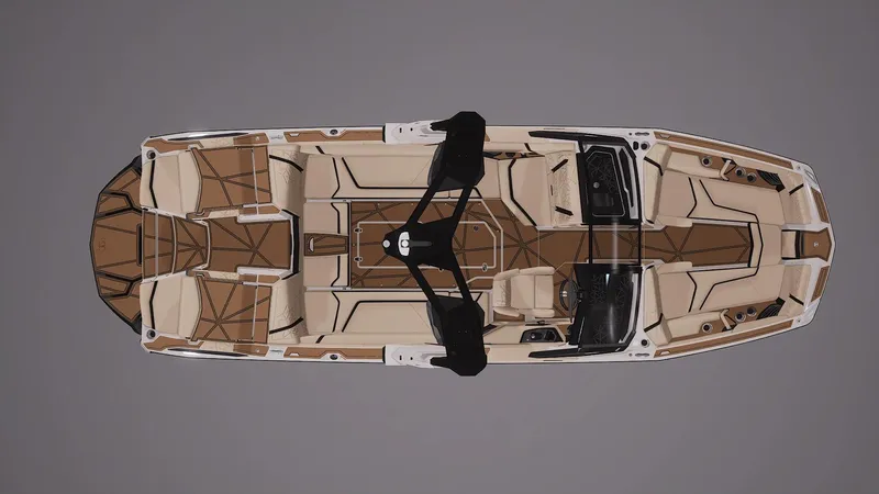 Slide: The Image of 2026 Nautique Super Air Nautique G25 Paragon, top view, luxurious interior design. - 19