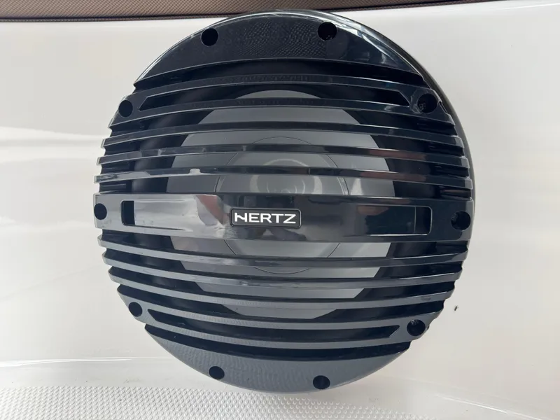 Slide: The Image of Close-up of a Hertz speaker on a 2025 Yamaha Boats 252SD. - 18
