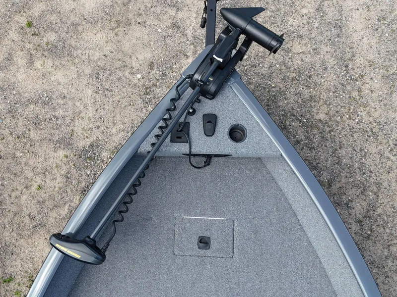 Slide: The Image of 2018 Tracker Pro Guide V-175 SC boat interior with three cushioned seats. - 14