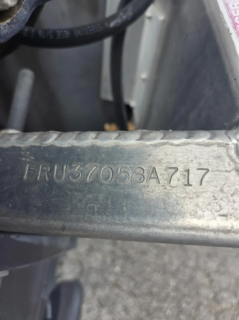 Slide: The Image of Serial number "FRU37058A717" on 2017 South Bay 523 CR boat component. - 13