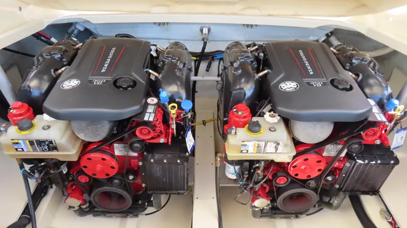 Slide: The Image of Twin Volvo Penta engines in a 2018 Chris-Craft Launch 34 boat. - 37