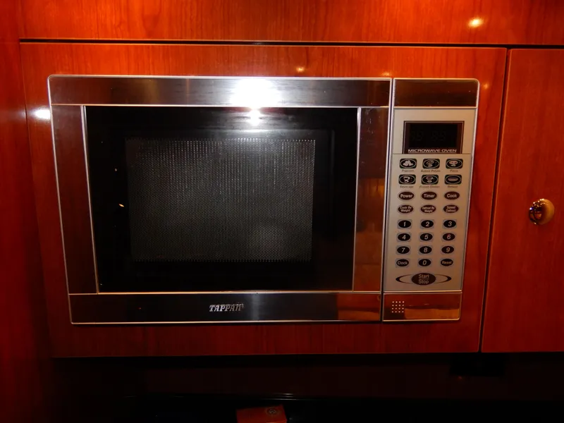 Slide: The Image of Built-in Tappan microwave oven in 2006 Regal Commodore 3760 IO yacht kitchen. - 35
