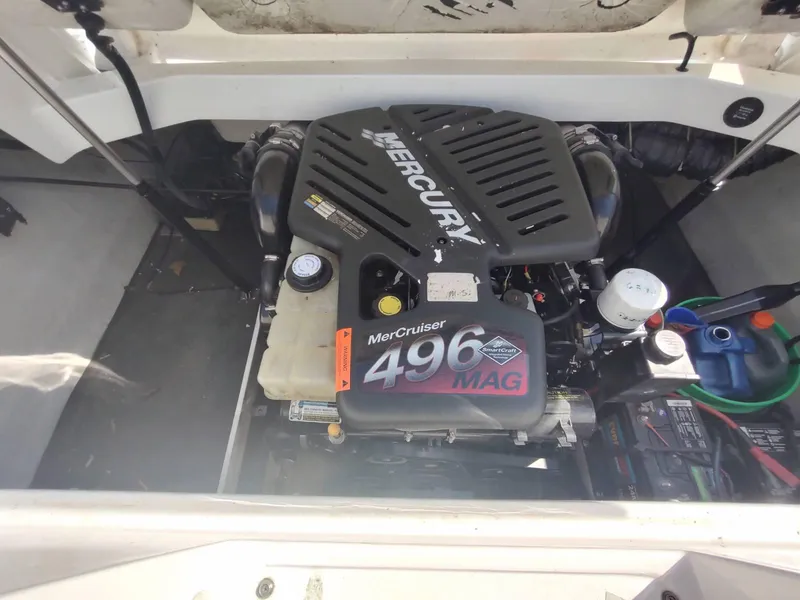 Slide: The Image of Engine compartment of a 2000 Cobalt 262 boat with MerCruiser 496 MAG engine. - 12