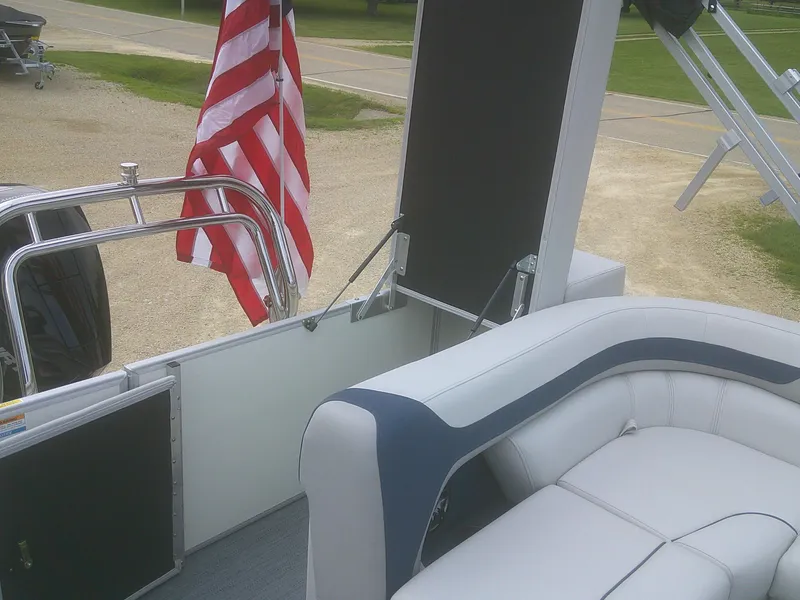 Slide: The Image of 2026 Godfrey 2286 Sweetwater Cruise Special Edition with American flag and plush seating. - 15