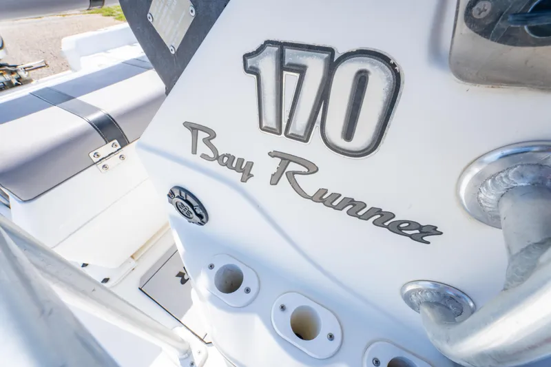 Slide: The Image of 2008 Sea Chaser 170 Bay Runner boat interior with model branding. - 21