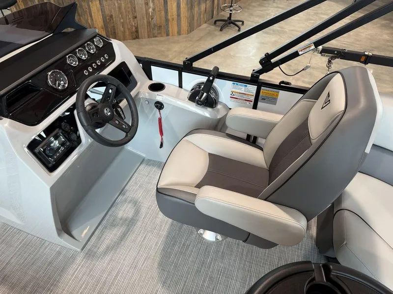 Slide: The Image of 2026 Viaggio V16U boat cockpit with modern steering and comfortable seating. - 9