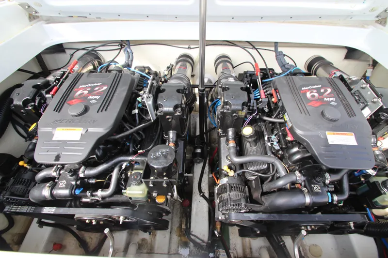 Slide: The Image of Twin MerCruiser 6.2 MPI engines in a 2008 Formula 292 FASTech boat. - 21