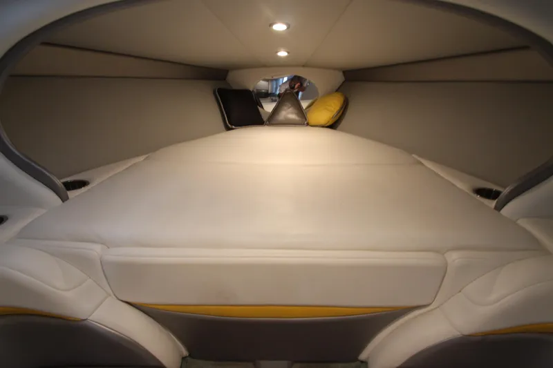 Slide: The Image of Interior cabin of 2008 Formula 292 FASTech boat with cushioned seating and ambient lighting. - 24