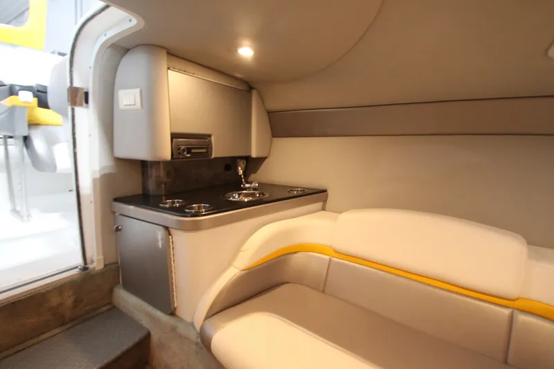 Slide: The Image of 2008 Formula 292 FASTech cabin interior with seating and kitchenette area. - 27