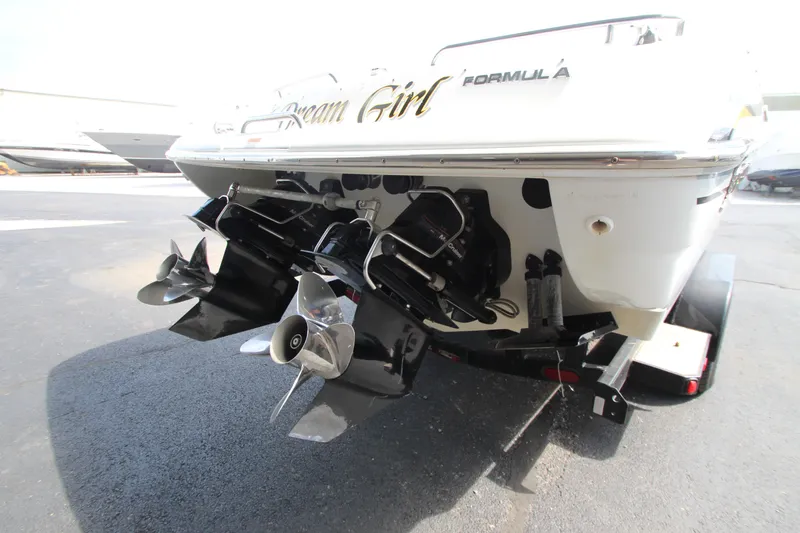 Slide: The Image of 2008 Formula 292 FASTech boat rear view with dual propellers. - 5
