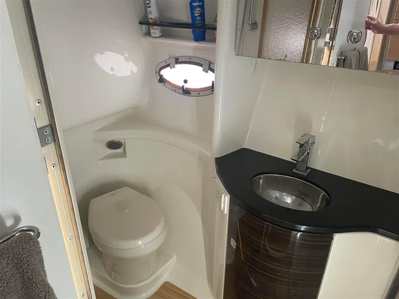 Slide: The Image of 2013 Formula 37 PC yacht bathroom with modern sink and toilet. - 11