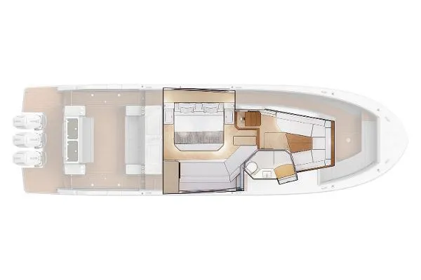 Slide: The Image of Top view layout of 2026 Regal 50 SAV yacht interior design. - 36