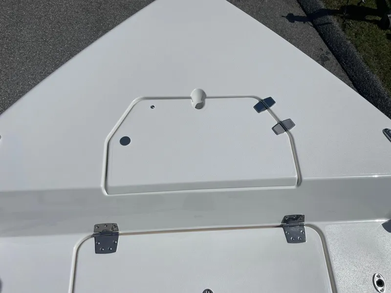 Slide: The Image of Bow deck of 2026 Bay Rider 269 Bay boat with storage hatch. - 28
