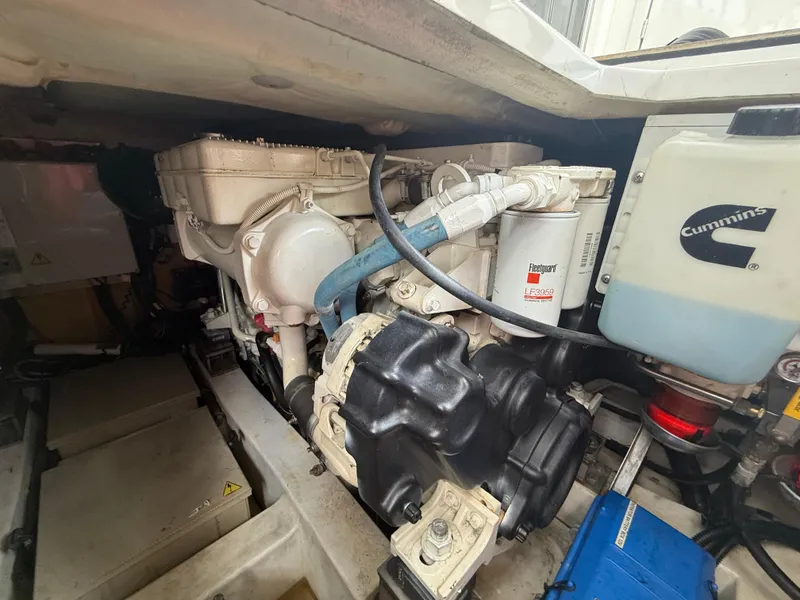 Slide: The Image of Engine compartment of 2018 Azimut 42 Fly yacht with Cummins components. - 29