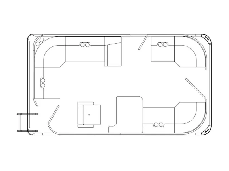 Slide: The Image of Floor plan of 2025 Bentley Pontoons 160 Cruise LE, showcasing seating and layout design. - 2