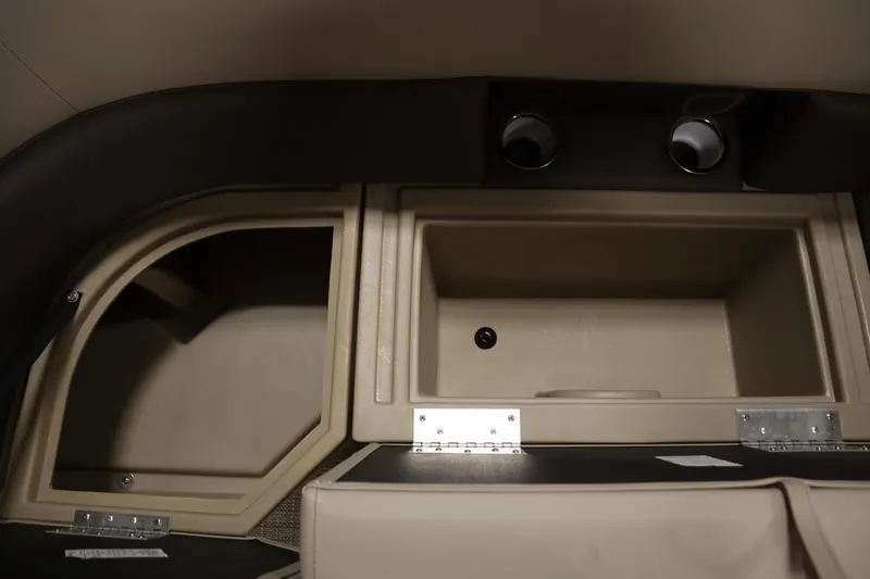 Slide: The Image of Interior storage compartments of 2026 Bentley Pontoons 220 Navigator boat. - 15