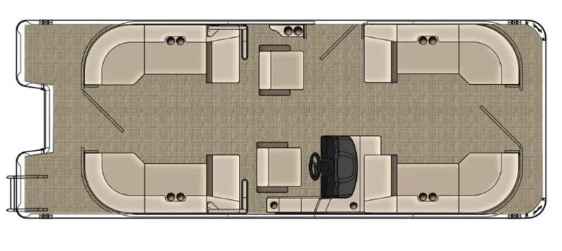Slide: The Image of 2025 Bentley Pontoons 220 Navigator floor plan with spacious seating layout. - 38