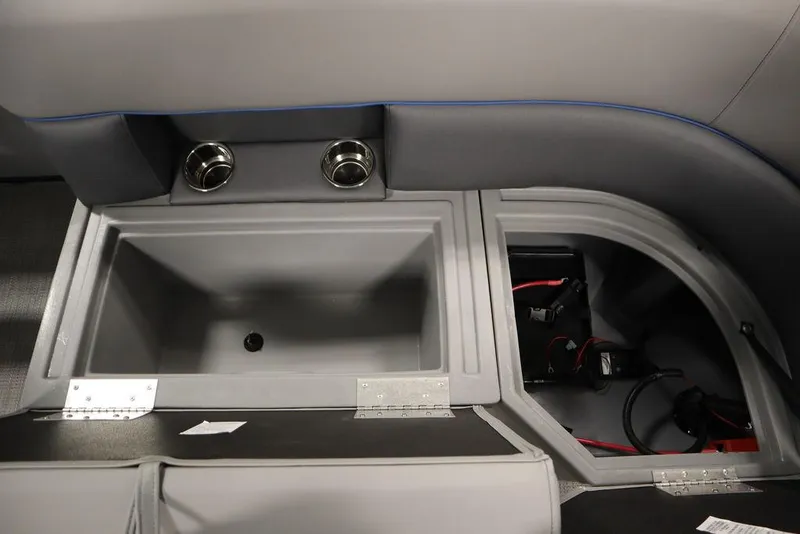 Slide: The Image of Interior storage compartments of a 2025 Bentley Pontoons 223 Bolt Tri-Toon boat. - 34