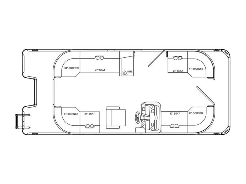 Slide: The Image of Floor plan of 2025 Bentley Pontoons 223 Bolt Tri-Toon, showcasing seating and layout. - 39