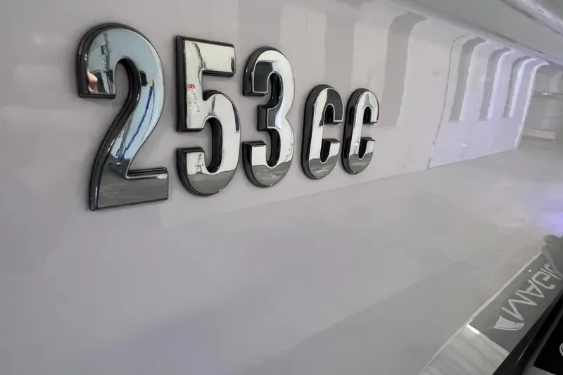 Slide: The Image of Everglades 253 Center Console 2021 model with reflective chrome lettering. - 12
