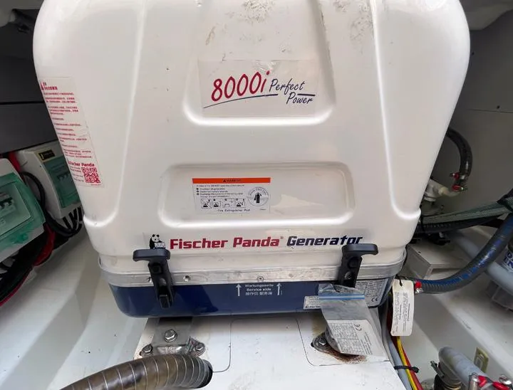Slide: The Image of Fischer Panda generator in a 2023 Beneteau Antares 11 OB boat engine room. - 17