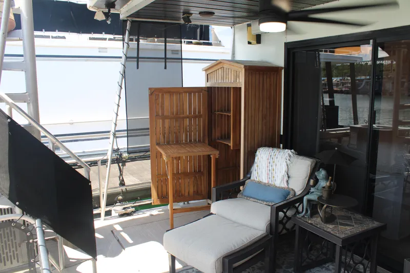 Slide: The Image of Interior view of 1992 Sumerset 66 houseboat with control panel and light switches. - 34