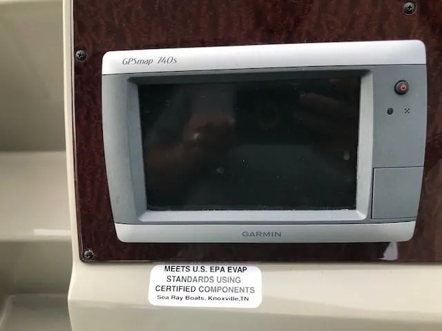 Slide: The Image of Garmin GPSmap 740s on 2012 Sea Ray 280 Sundancer boat dashboard, EPA compliant. - 11