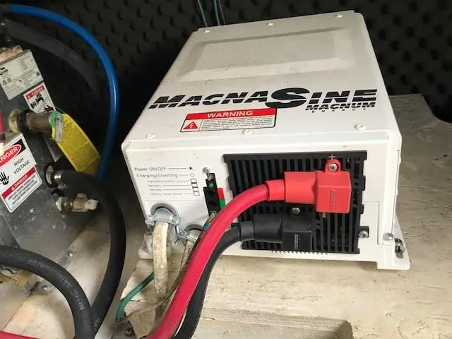 Slide: The Image of MagnaSine inverter installed on a 2012 Sea Ray 280 Sundancer boat. - 16