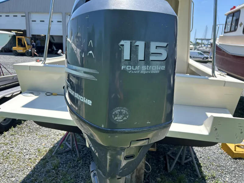 Slide: The Image of Outboard motor on 2005 Rosborough RF-246 Custom Wheelhouse, 115 horsepower, four-stroke engine. - 6