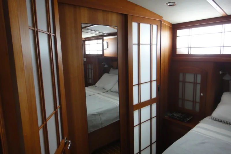 Slide: The Image of Luxurious wooden kitchen interior of 2018 Sabre 48 Salon Express yacht. - 18