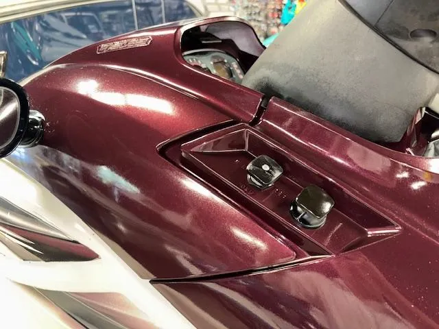 Slide: The Image of 2000 Yamaha WaveRunner XL 800, maroon body detail, close-up view. - 11