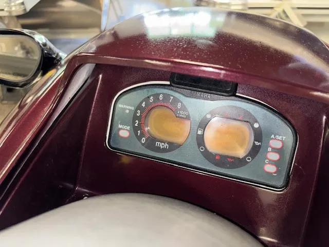 Slide: The Image of Dashboard of a 2000 Yamaha WaveRunner XL 800, featuring speedometer and control indicators. - 9