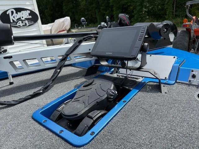 Slide: The Image of 2026 Vexus 2085s boat dashboard with advanced navigation system and foot pedal controls. - 7