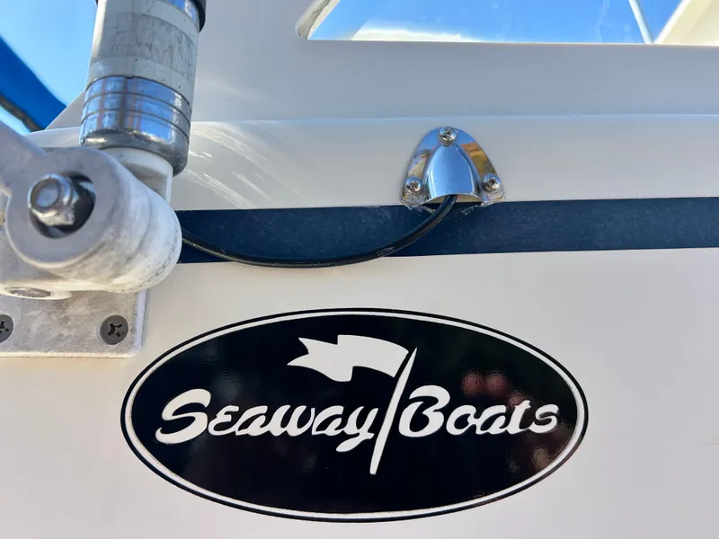 Slide: The Image of Close-up of Seaway Boats logo on 2014 Seaway 21 Seafarer Cuddy. - 13