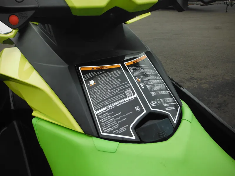 Slide: The Image of 2019 Sea-Doo GTI SE 155 dashboard with warning labels and controls. - 16