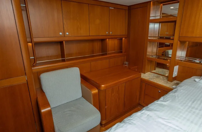 Slide: The Image of Luxurious wooden cabin interior of 2003 Nautor Swan 100 Pilothouse yacht. - 43
