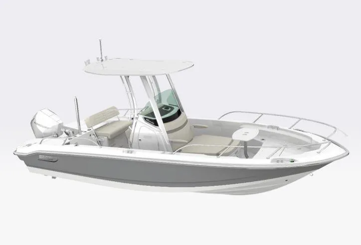 Slide: The Image of 2026 Boston Whaler 220 Dauntless boat with sleek design and modern features. - 14