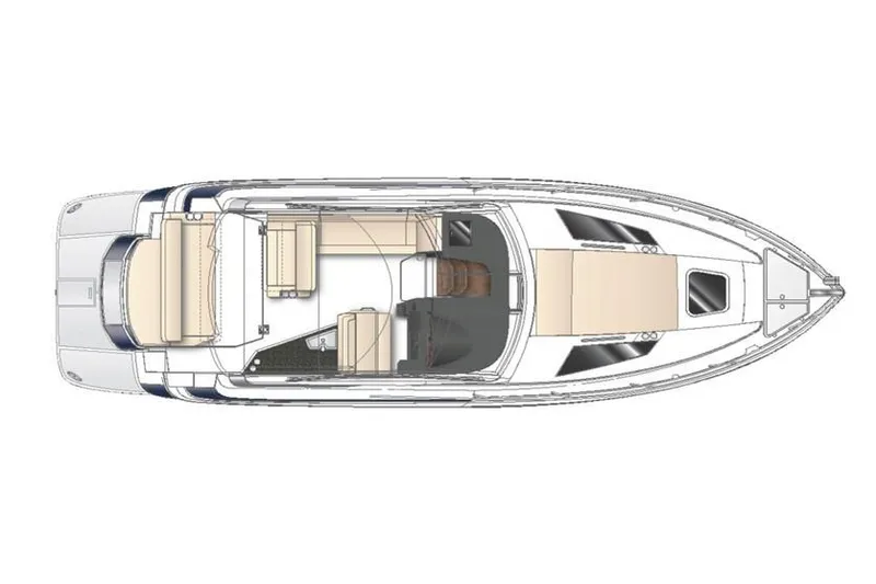 Slide: The Image of Top view layout of 2019 Regal 35 Sport Coupe boat. - 119