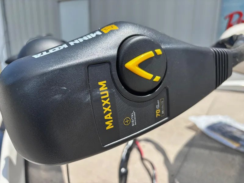 Slide: The Image of Minn Kota Maxxum trolling motor on a 2013 Nitro Z7 Sport boat. - 2