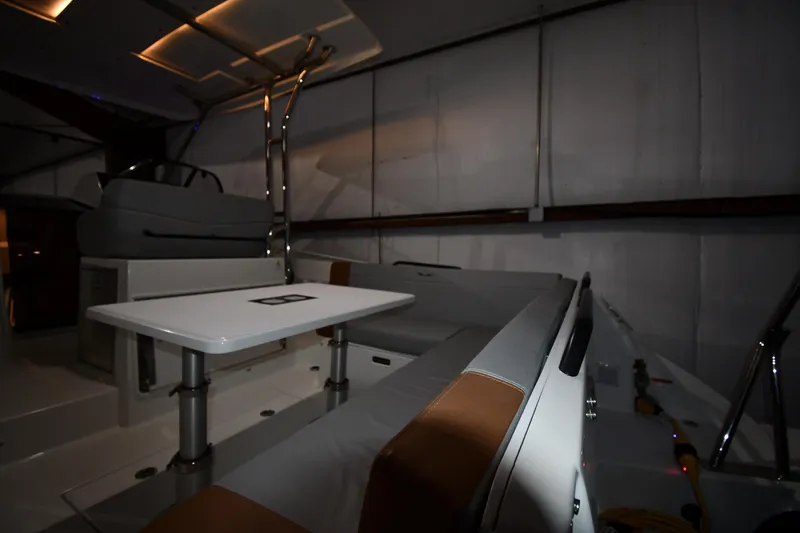 Slide: The Image of Interior of 2023 Beneteau Flyer 9 SUNdeck with seating and table. - 35