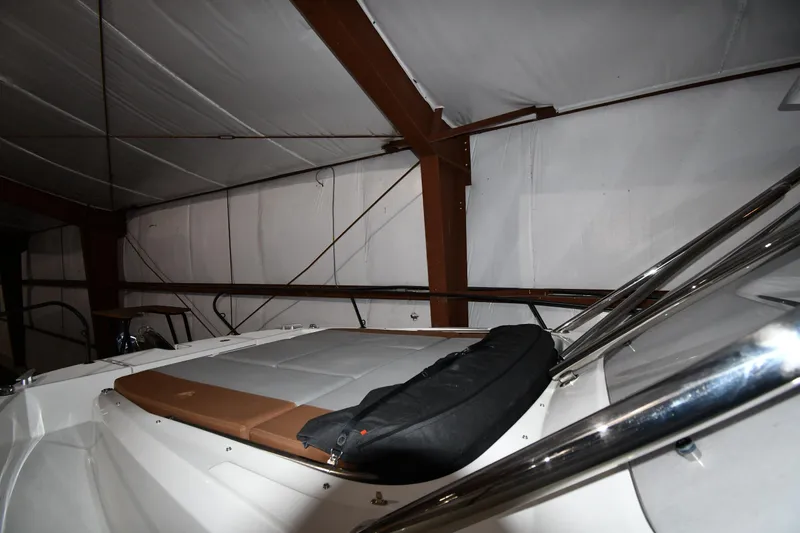 Slide: The Image of 2023 Beneteau Flyer 9 SUNdeck in storage, showcasing sleek design and comfortable seating. - 45