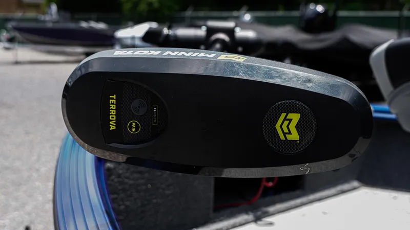 Slide: The Image of Close-up of Minn Kota Terrova motor on 2025 G3 Angler V164 C boat. - 39